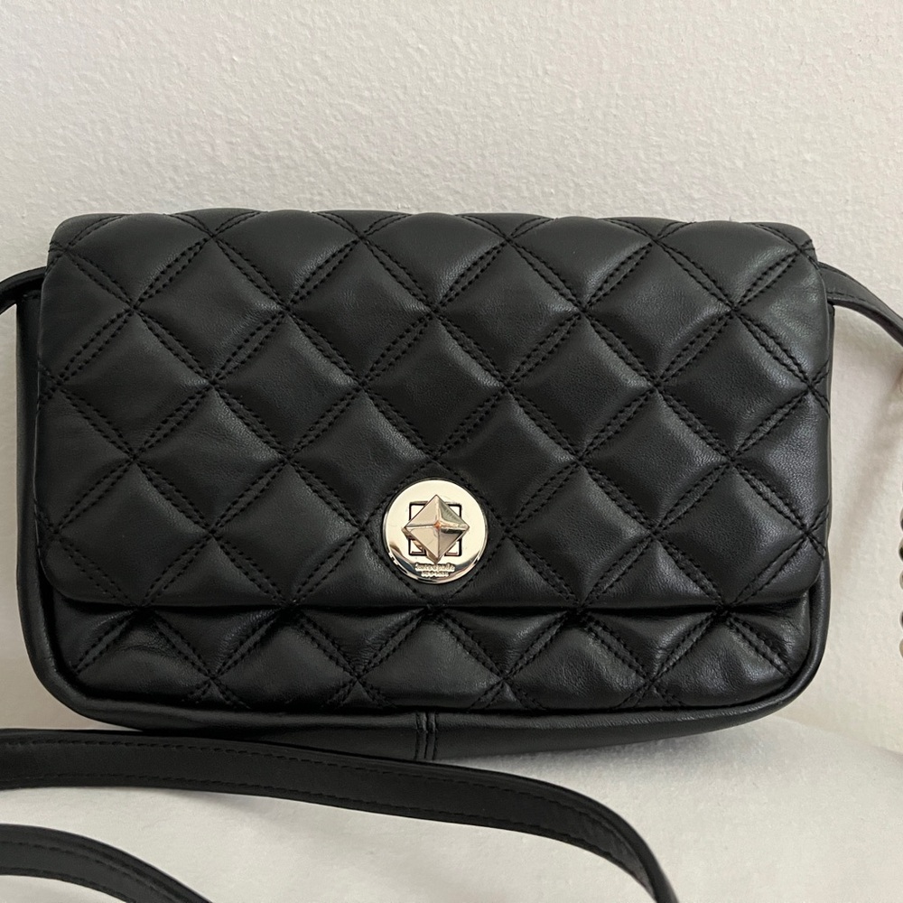 Kate Spade Natalia flap with turnlock black crossbody